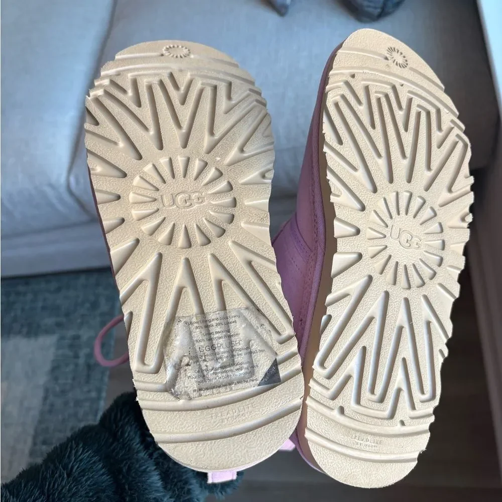 UGG Neumel boots in a primrose pink suede